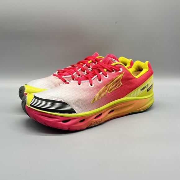 Altra Shoes Womens 9.5 Pink Yellow Zero Drop Impulse Running Athletic Sneakers - Picture 3 of 10